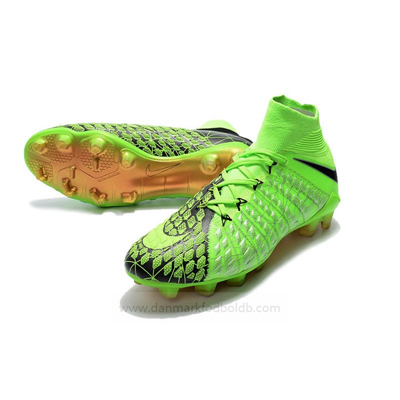 Nike Phantom Hypervenom Iii Elite Df FG Fodboldstøvler Herre – Grøn Sort